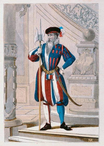 Guardia Svizzera del Re del 1586, illustrazione da 